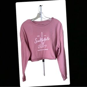 KITTENISH SCOTTSDALE STATE OF MIND CROPPED LONG SLEEVE TEE WORN ONCE